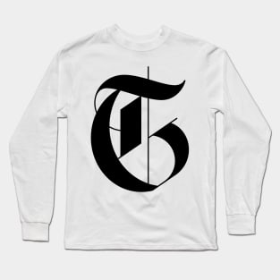 Gothic Letter T Long Sleeve T-Shirt